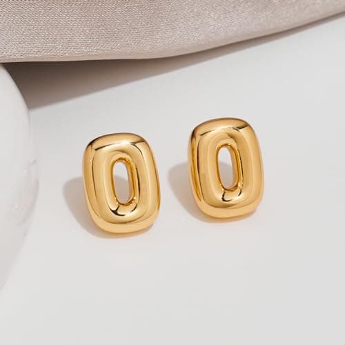 FAMARINE Chic Rectangle Stud Earrings for Women