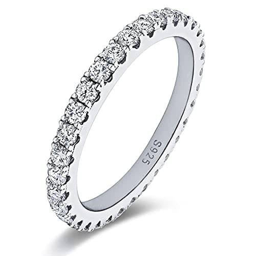 Bo.Dream Full/Half Eternity 1.5mm-3mm Cubic Zirconia Rings in Sterling Silver