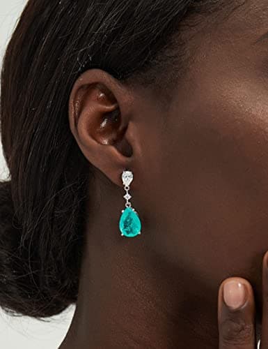 Michooyel S925 5ct Paraiba Drop Earrings for Women