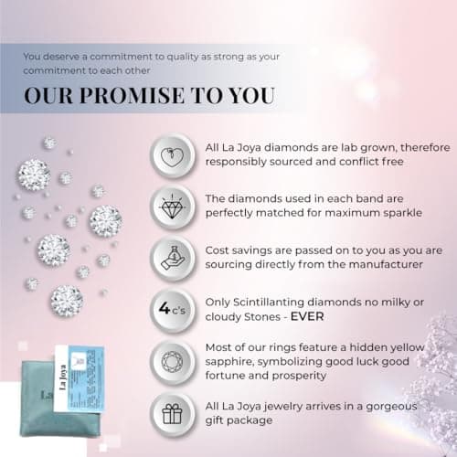 La Joya Lab Grown Diamond Wedding Bands | 10K Gold Certified Diamond Rings