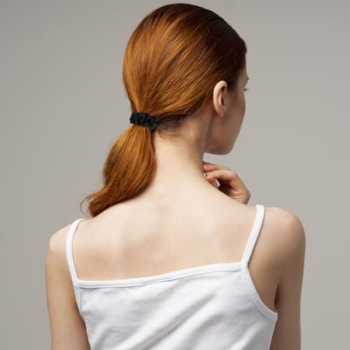 Satin & Silk Scrunchies Set - 6pcs Soft, Non-Slip for Thin/Curly Hair