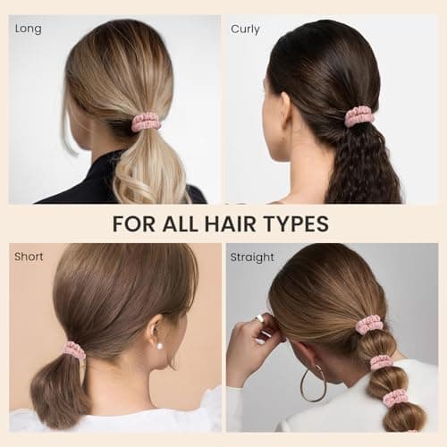 22 Momme Pure Silk Mulberry Scrunchies for Women, MultiColor