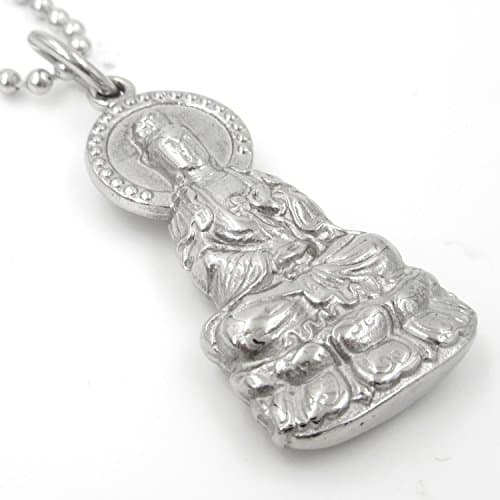 Steelmeup Stainless Steel Guan Yin Pendant Necklace