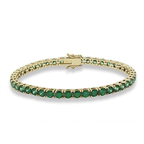 Amazon Essentials Sterling Silver Tennis Bracelet Set with Round Cut Infinite Elements CZ