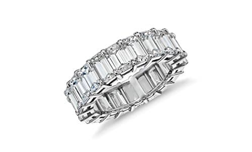 NYC Sterling Emerald Cut eternity band CZ ring