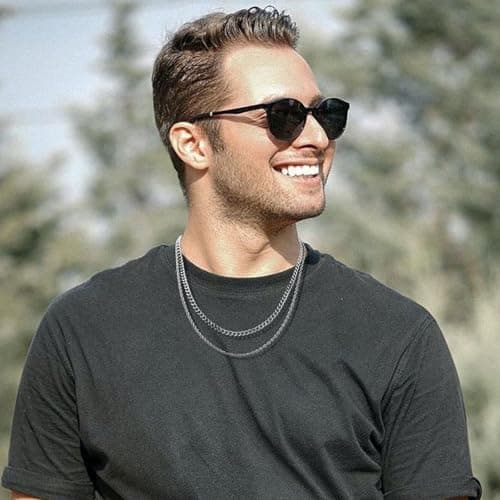 Lydow 2Pcs Chain Necklaces for Men, Women and Boys