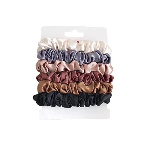 6 Pcs Soft Silk Scrunchies for Women & Girls Hair Accessories