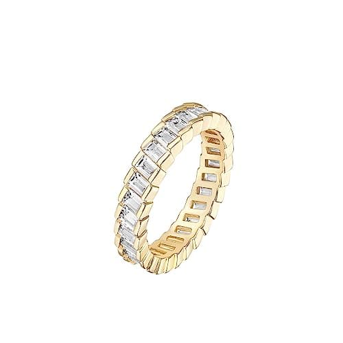Pavoi 14K Gold Plated Cubic Zirconia Eternity Bands for Women