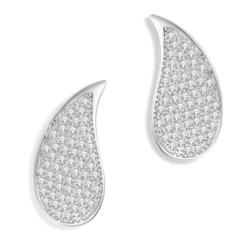 ENVEYO Hammered Geometric Gold Stud Earrings for Women Trendy Square Irregular Chunky Necklace