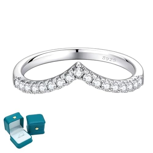 LuluRell Moissanite Promise Rings for Women, S925 Sterling Silver 6 Prong Solitaire D Color VVS1 Clarity Round Cut