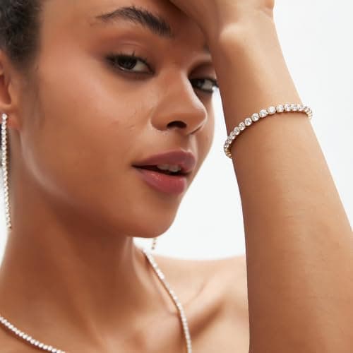 SDA Iced Out Diamond Tennis Chain CZ Bracelets 3.0mm/4.0mm for Women & Men