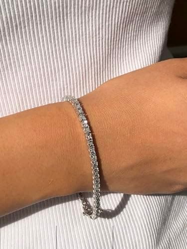 Original Classics 1.0 White Diamond Bezel Tennis Bracelet - I-J Color, I3 Clarity