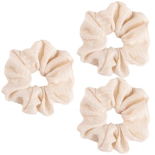 Oversized & Petite White Scrunchies for Women
