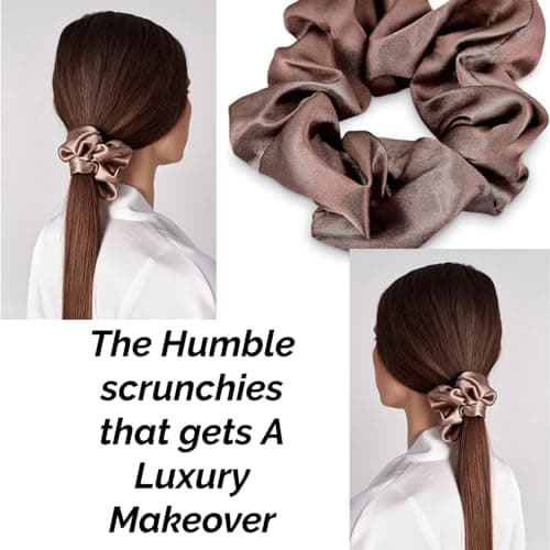 12pcs Set Silk Scrunchies 6 Large 6 Medium Soft Elastic Satin for Women Girls