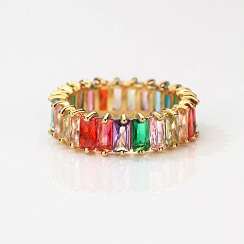 Eternity Rainbow Ring Band for Women