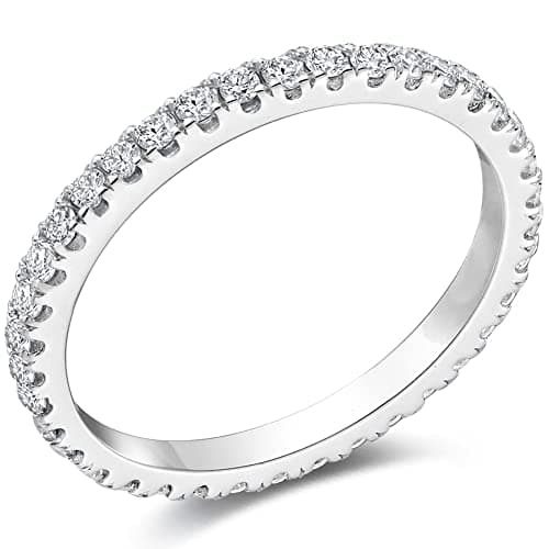 Bo.Dream Full/Half Eternity 1.5mm-3mm Cubic Zirconia Rings in Sterling Silver