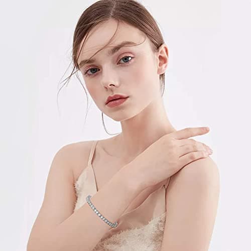 Refined Title: MDFUN CZ Tennis Bracelet for Women and Men