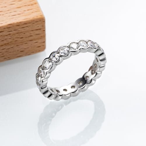 Bo.Dream Eternity 3mm Cubic Zirconia Sterling Silver Ring for Women