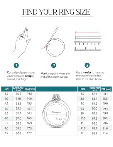Refined Title: IMOLOVE Moissanite Solitaire Engagement Rings for Women
