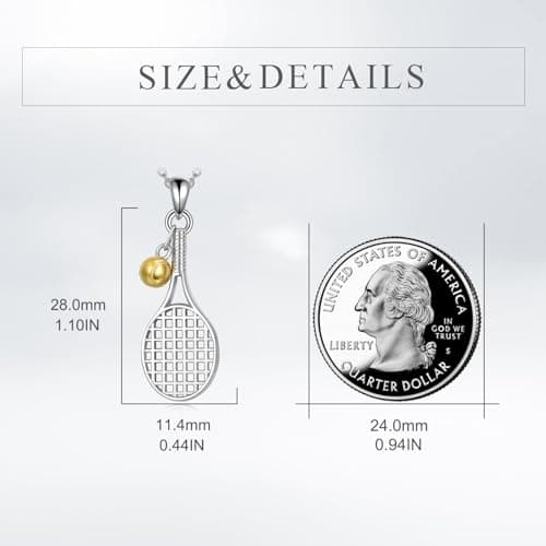 HOPEEZZ Sterling Silver Tennis/Baseball Pendant Jewelry Gifts for Men & Women