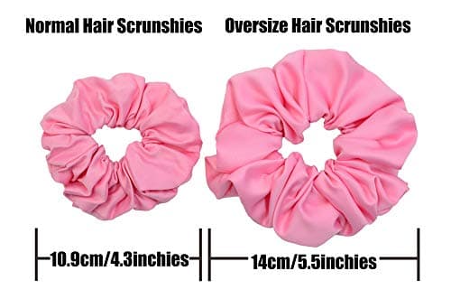 Oversized Satin Scrunchies for Girls & Women, 6 Colors
