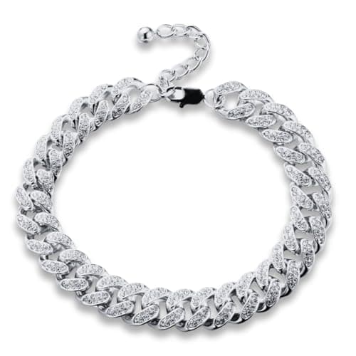 Halukakah Gold Chain for Men - The Royal - Iced Out 14/20MM 18k Real Gold/Platinum White Gold/Rose Gold/Rhodium Black Plated Diamond Cuban Link Chain Necklace Bracelet - Lab Diamonds Prong Set - Great Gift Idea