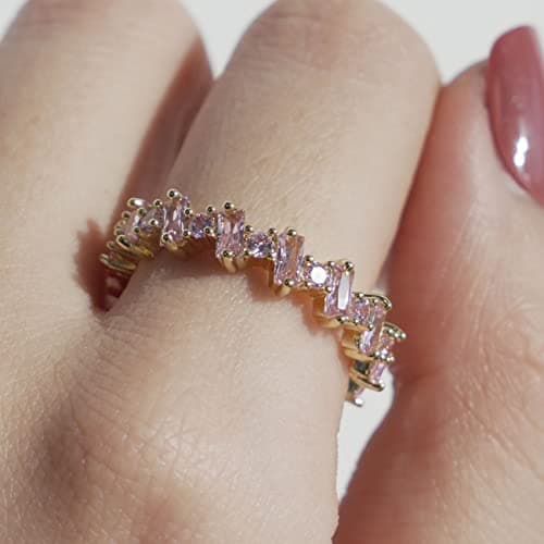 Gold Plated Eternity Band Ring for Women