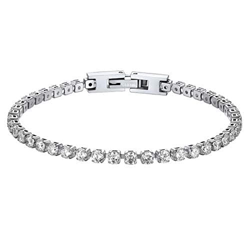 Refined Title: PROSTEEL Cubic Zirconia Tennis Bracelet for Women