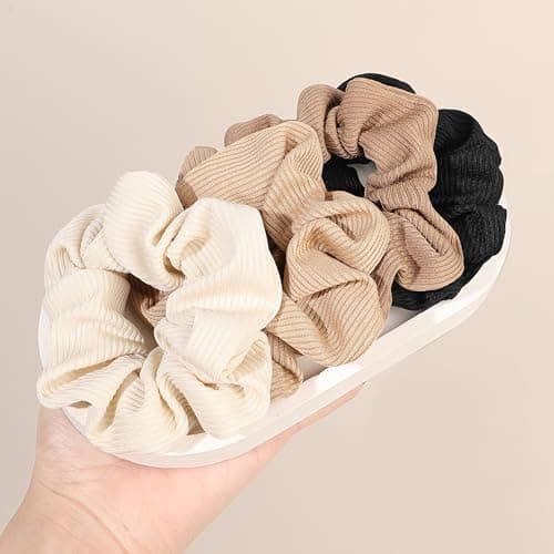 Silk Scrunchies Hair Ties for Girls & Women, Soft No-Crease Ponytail Holders