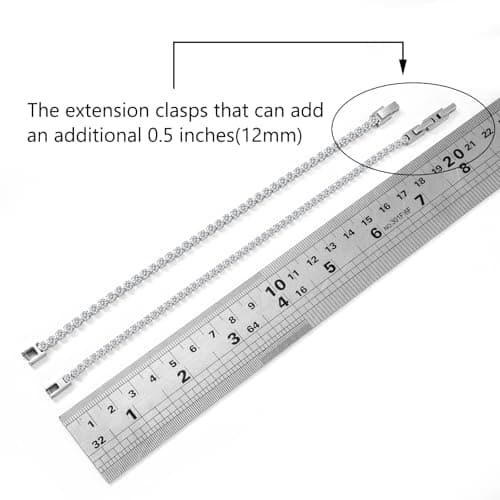 SDA Iced Out Diamond Tennis Chain CZ Bracelets 3.0mm/4.0mm for Women & Men