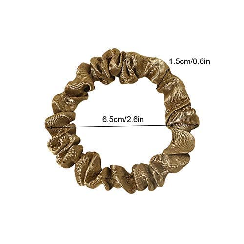 Elastics Ponytail Holder Scrunchies - Silk Satin Hair Ties for Thick Curl Hair