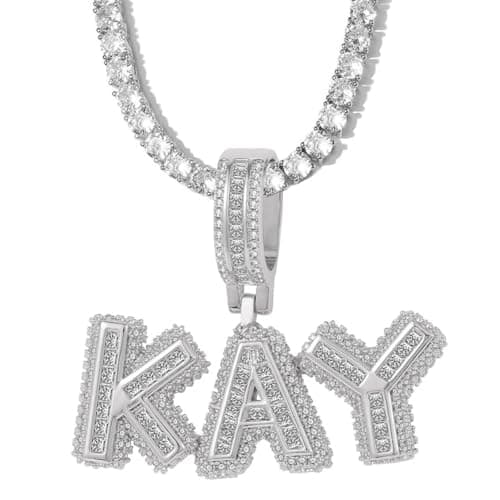 3UMeter Diamond Iced Out Custom Name Chain Necklace for Men & Women