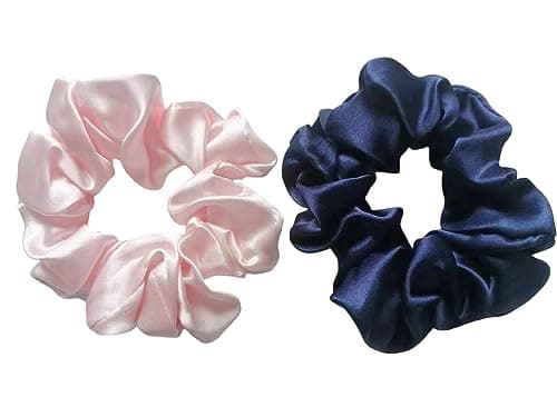 Mulberry Silk Scrunchies for Women - Pack of 2 - No Damage Hair Accessories