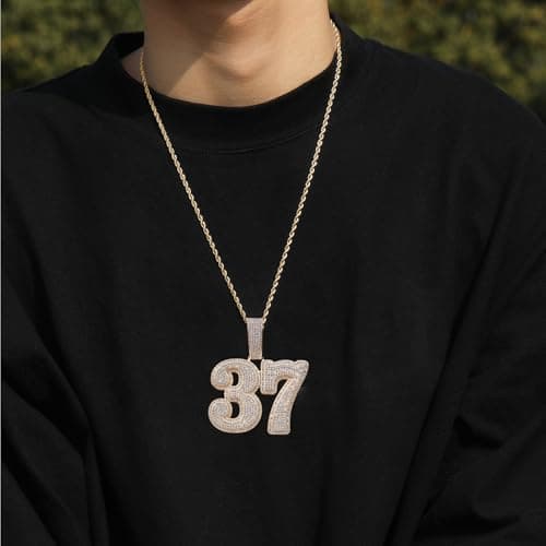 3UMeter Diamond Iced Out Custom Name Chain Necklace for Men & Women