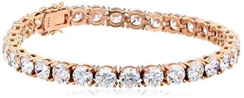 Amazon Essentials Sterling Silver Tennis Bracelet Set with Round Cut Infinite Elements CZ