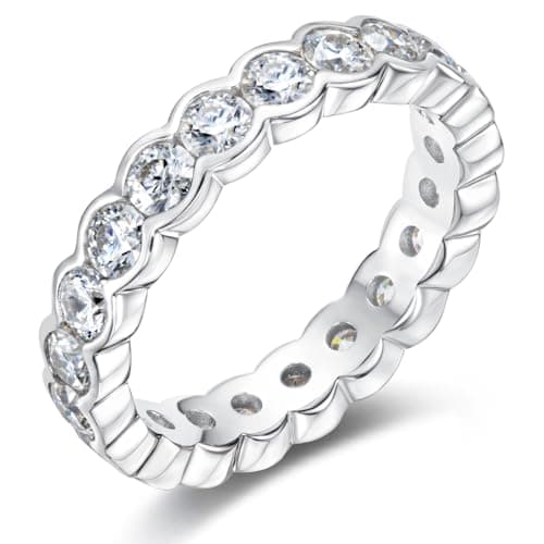 Bo.Dream Eternity 3mm Cubic Zirconia Sterling Silver Ring for Women