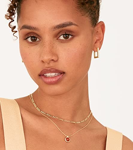 PavoI 14K Gold Plated 925 Sterling Silver Square Hoop Earrings