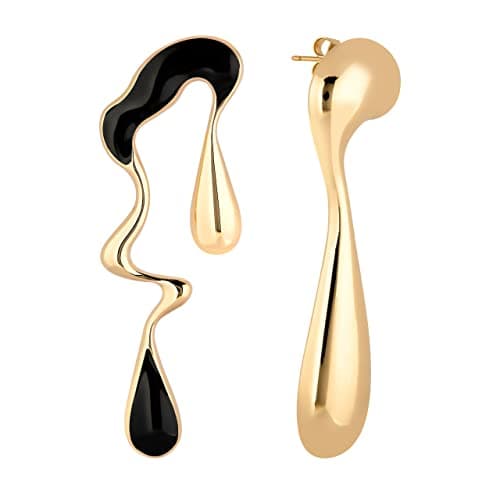 VINTY Melting Liquid Asymmetrical Earrings for Women
