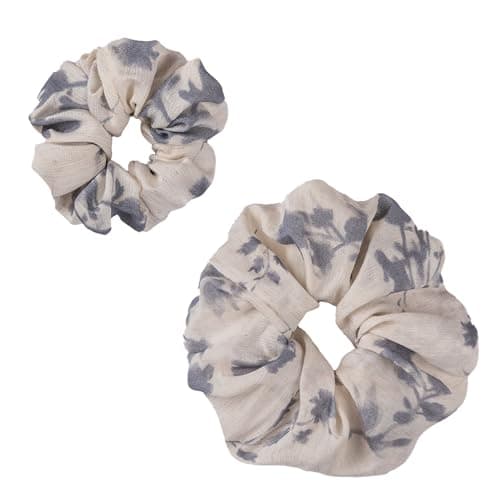 Chinoiserie Ink Style Oversized Hair Scrunchies Set