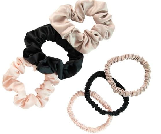 Scunci Satin Scrunchies in Rich Neutral Tones, 6ct