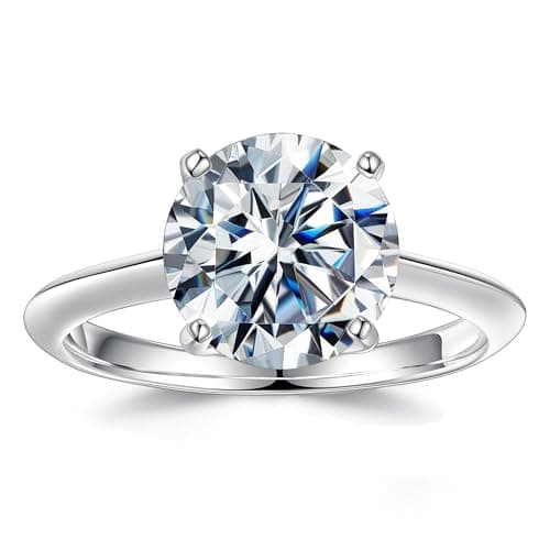 Moissanite Engagement Rings for Women, 1-3ct D Color VVS1 Clarity 925 Sterling Silver