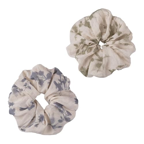 Chinoiserie Ink Style Oversized Hair Scrunchies Set