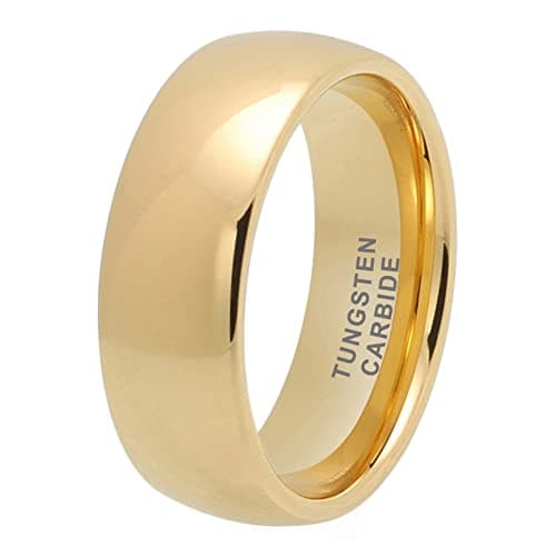 TUTISS 3mm-10mm Silver/Gold Tungsten Rings for Men & Women