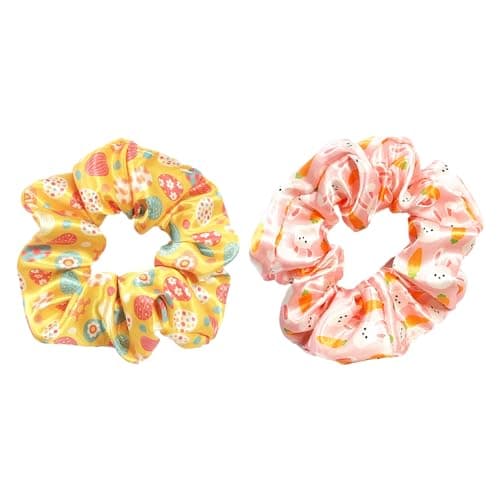 Morandi Silk Satin Scrunchies Set - 3Pcs Hair Holders for Women