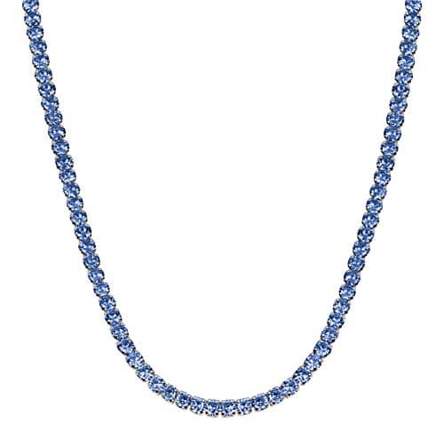Savlano 18K Gold Plated CZ Round 4MM Classic Tennis Necklace, 18 Incheslseware