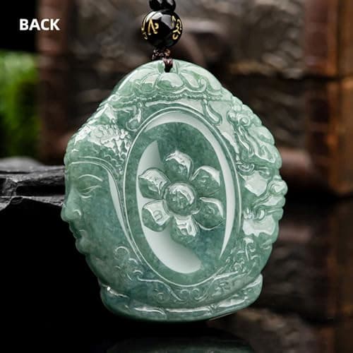 Natural Jade Buddha Necklace Pendant for Men and Women