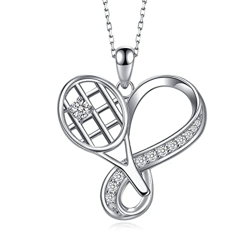 Sterling Silver Volleyball/Tennis Necklace for Women Sports Fans