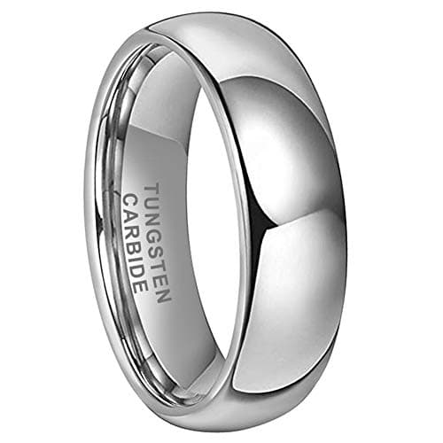 TUTISS 3mm-10mm Silver/Gold Tungsten Rings for Men & Women