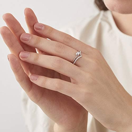Michooyel Sterling Silver V Shape Chevron Rings for Women