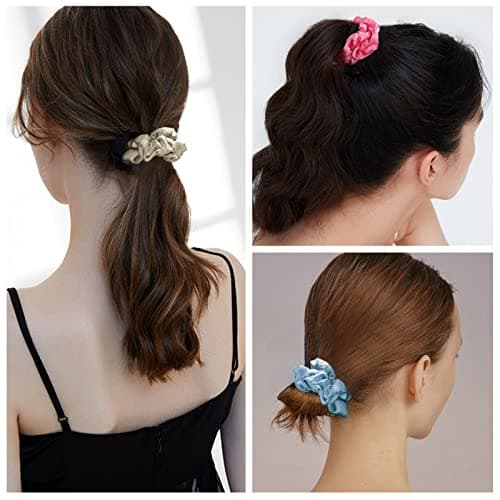 Satin Scrunchies, Silk Hair Ties for Women and Girls